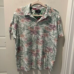 Wallin & Bros polo shirt floral print size Large